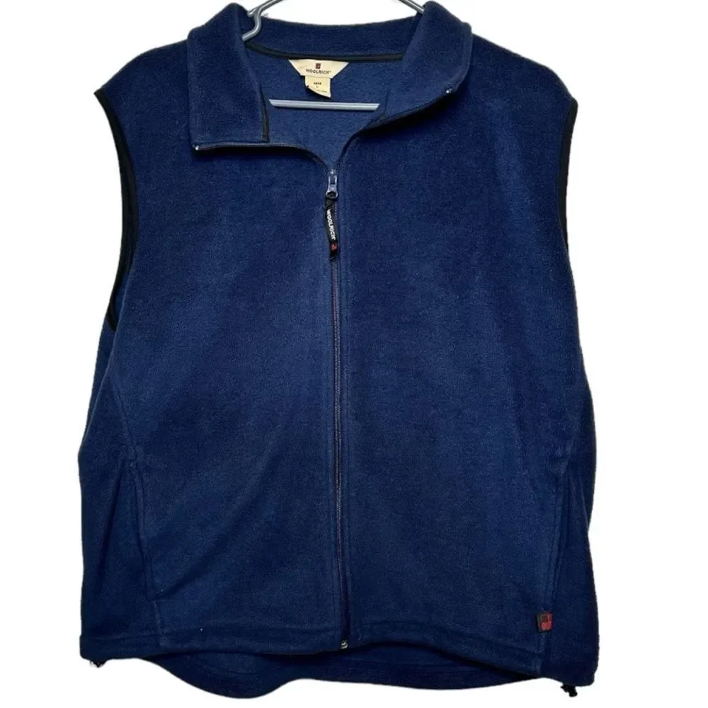 Woolrich Deep Navy Vest size Large fleece